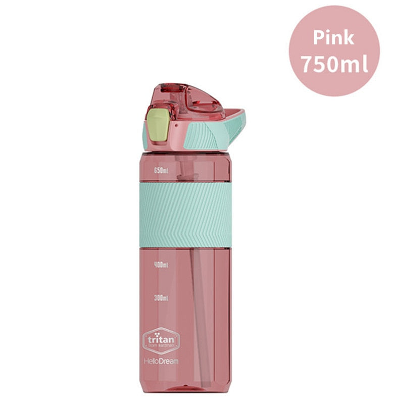 Material Water Bottle With Straw Eco-Friendly