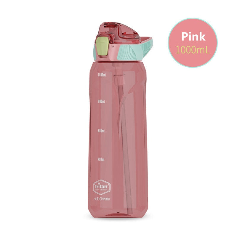 Material Water Bottle With Straw Eco-Friendly