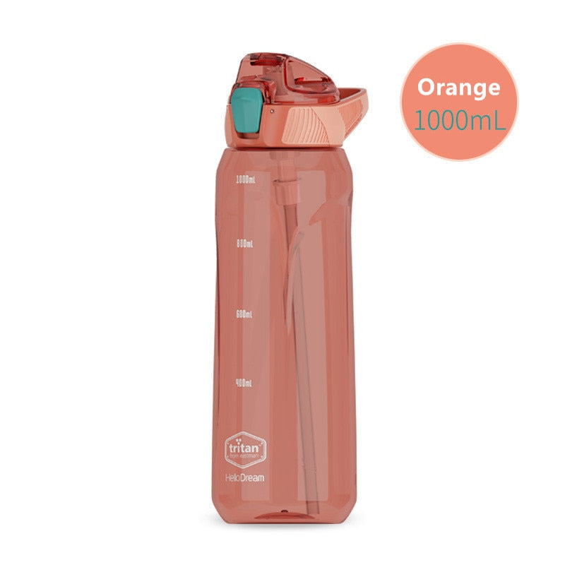 Material Water Bottle With Straw Eco-Friendly