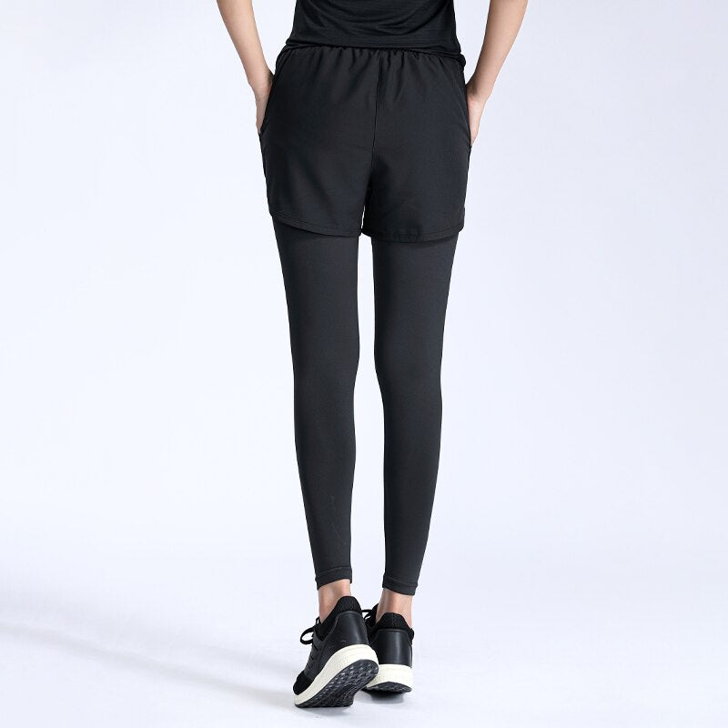 Women Running Trousers 2 In 1 Yoga Sports