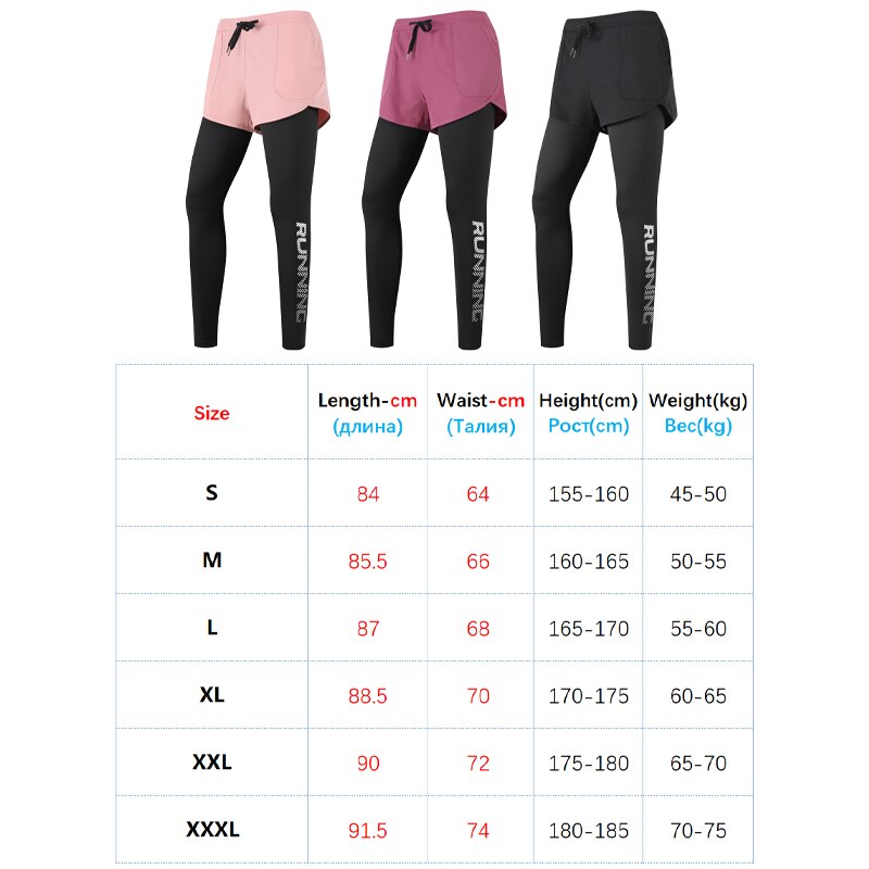 Women Running Trousers 2 In 1 Yoga Sports