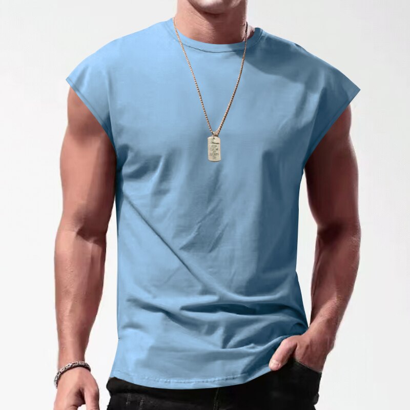 Gym Clothes Men's Loose Shoulder Top