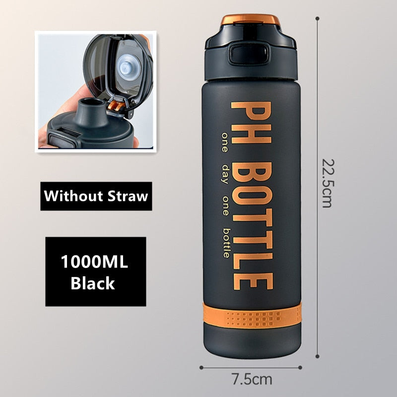 2200ml Large Capacity Water Bottles With Straw