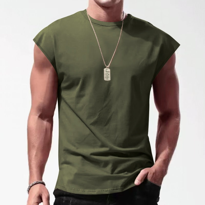 Gym Clothes Men's Loose Shoulder Top