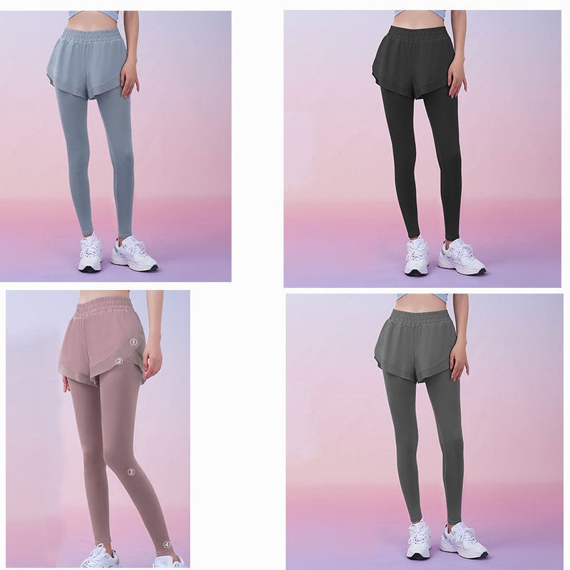 Women 2 In 1 Running Leggings