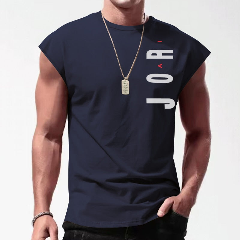 Gym Clothes Men's Loose Shoulder Top