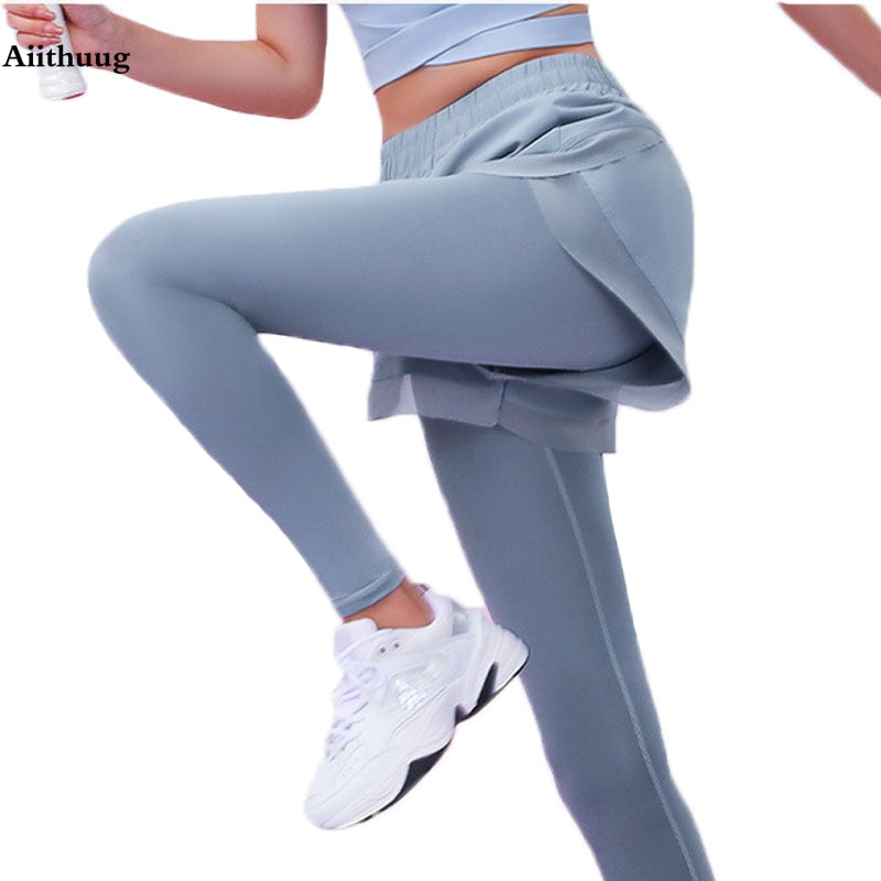 Women 2 In 1 Running Leggings