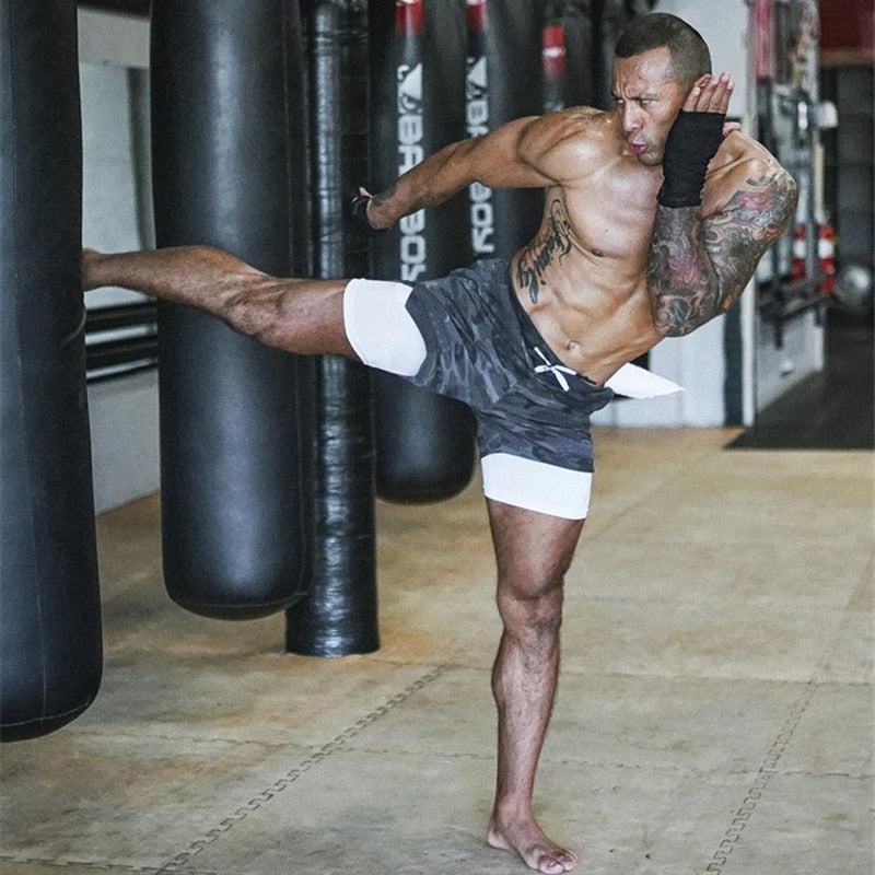 2023 Camo Running Shorts Men 2 In 1
