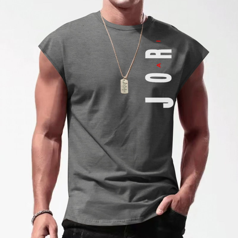 Gym Clothes Men's Loose Shoulder Top