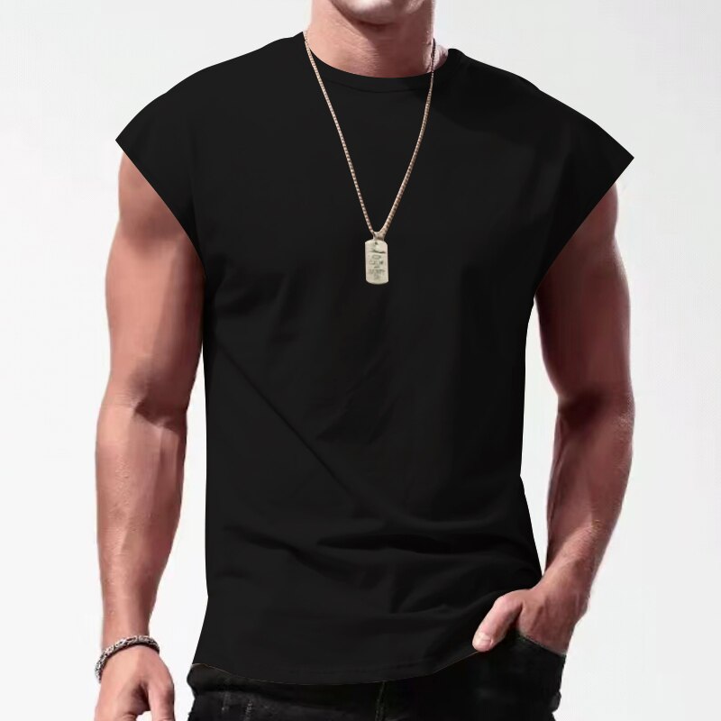 Gym Clothes Men's Loose Shoulder Top