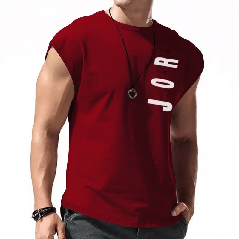 Gym Clothes Men's Loose Shoulder Top