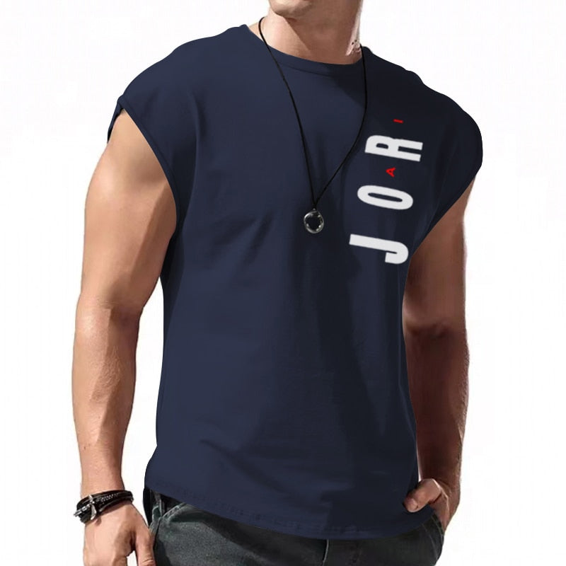 Gym Clothes Men's Loose Shoulder Top