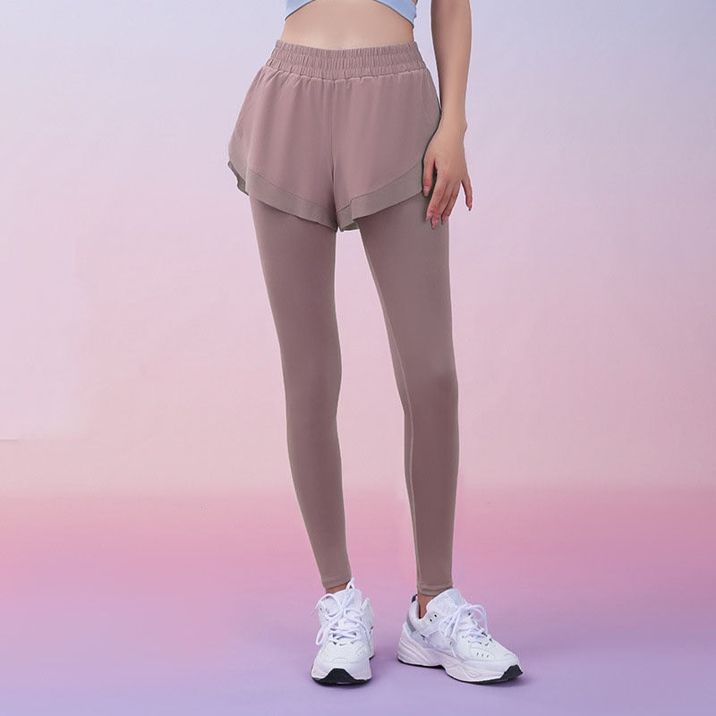 Women 2 In 1 Running Leggings