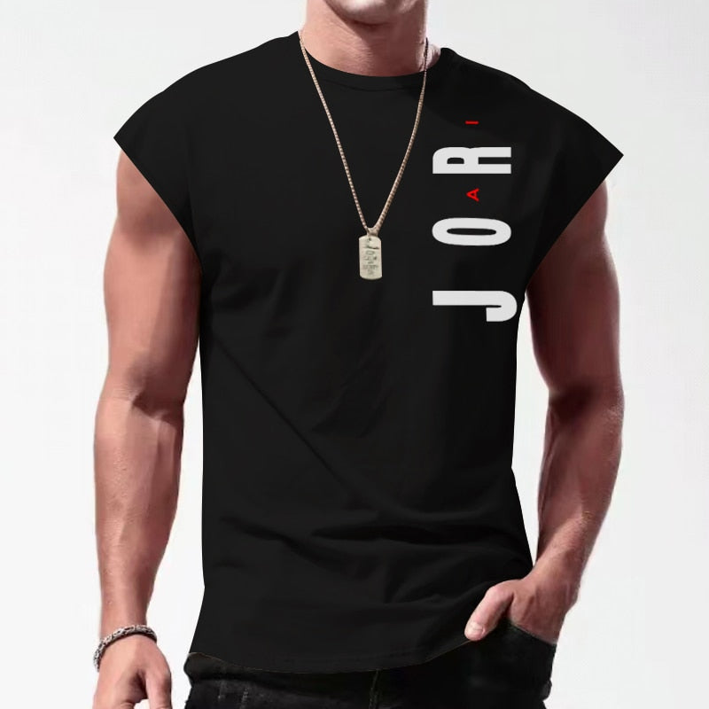 Gym Clothes Men's Loose Shoulder Top