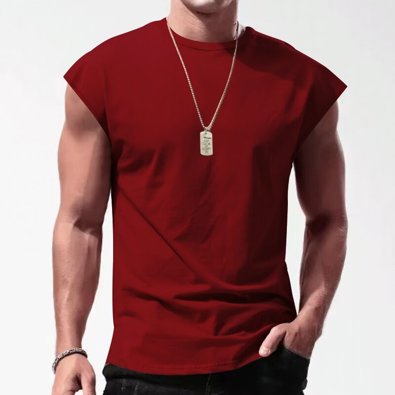 Gym Clothes Men's Loose Shoulder Top