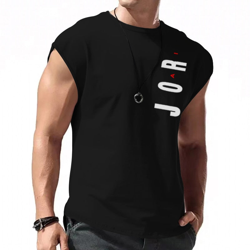 Gym Clothes Men's Loose Shoulder Top