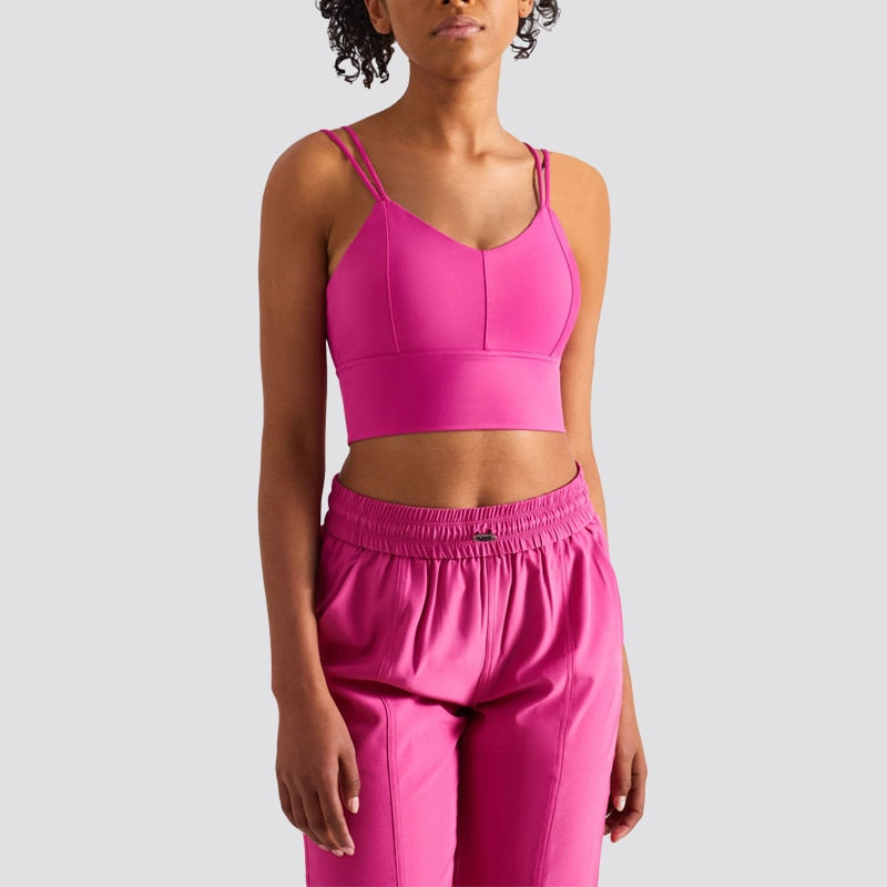 V Neck Push Up Yoga Bra