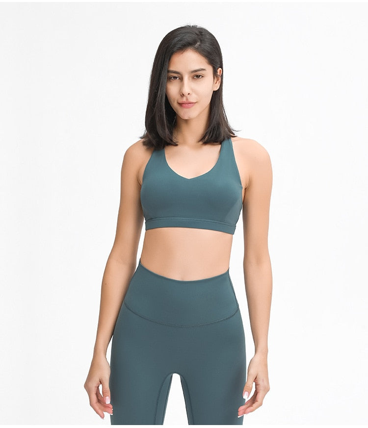 Sexy V-neck Sports Bra