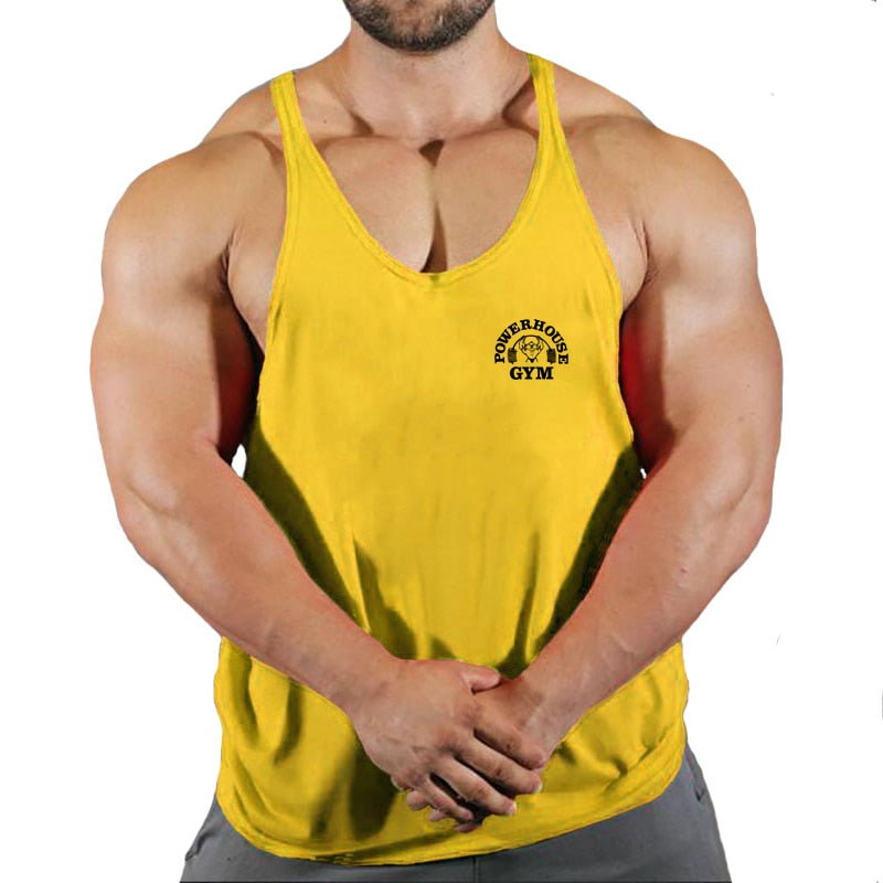 Fitness Clothing Gym T-shirts Suspenders