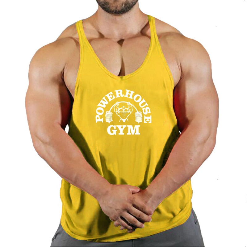 Fitness Clothing Gym T-shirts Suspenders