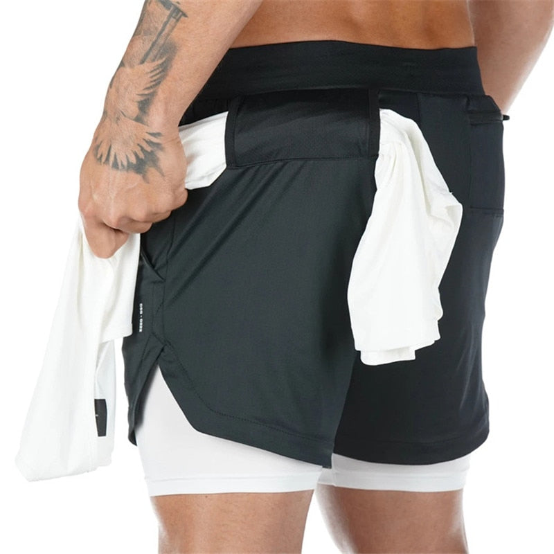 2023 Camo Running Shorts Men 2 In 1