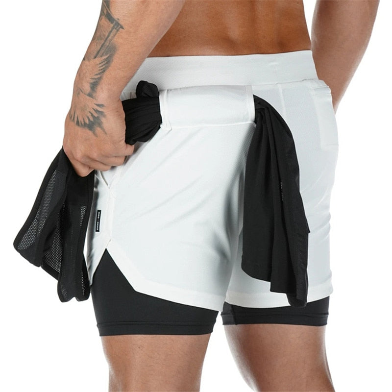 2023 Camo Running Shorts Men 2 In 1