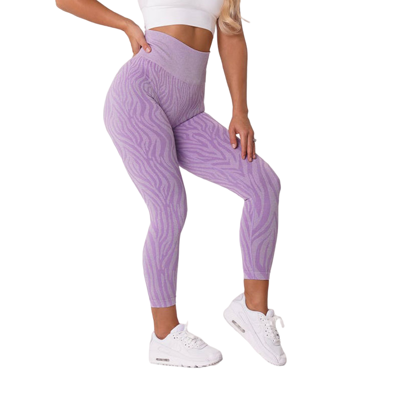 Zebra Pattern Seamless Leggings