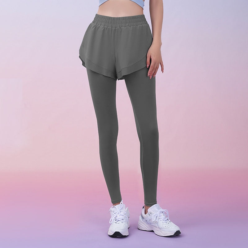 Women 2 In 1 Running Leggings