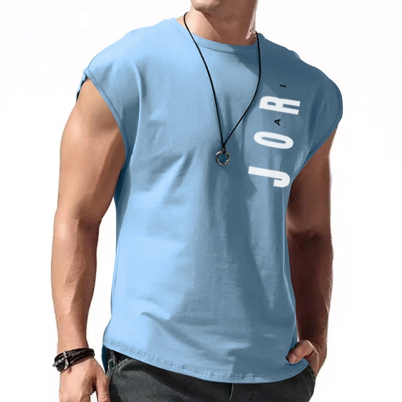 Gym Clothes Men's Loose Shoulder Top