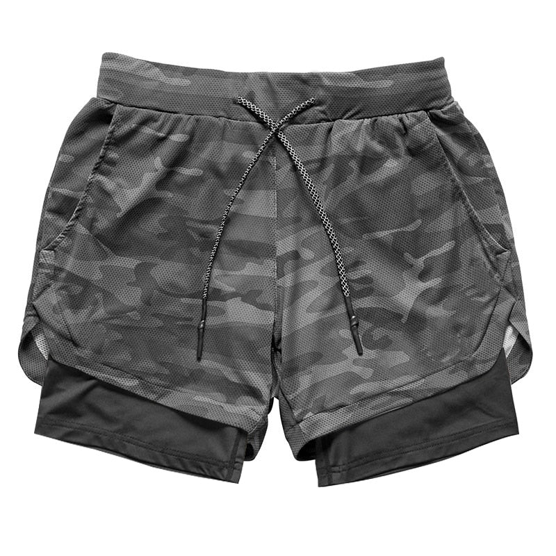2023 Camo Running Shorts Men 2 In 1