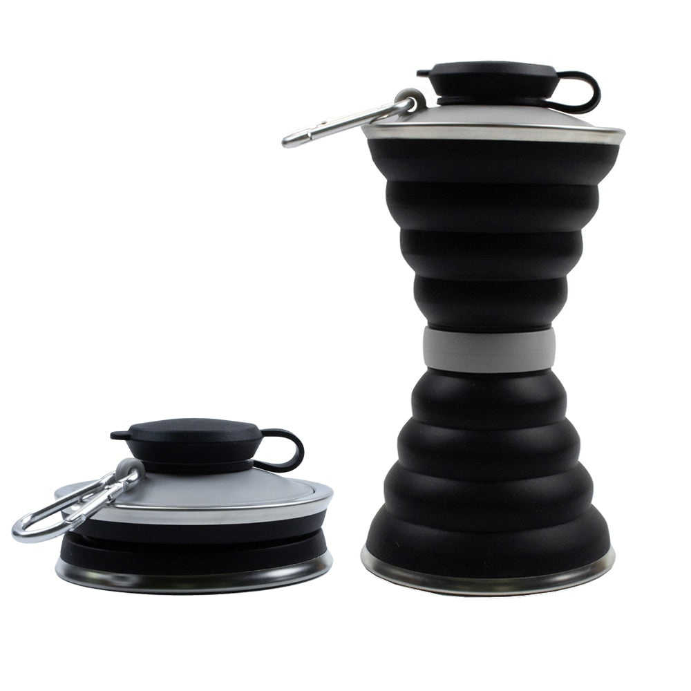 Silicone Water Bottle Cup Foldable Leak