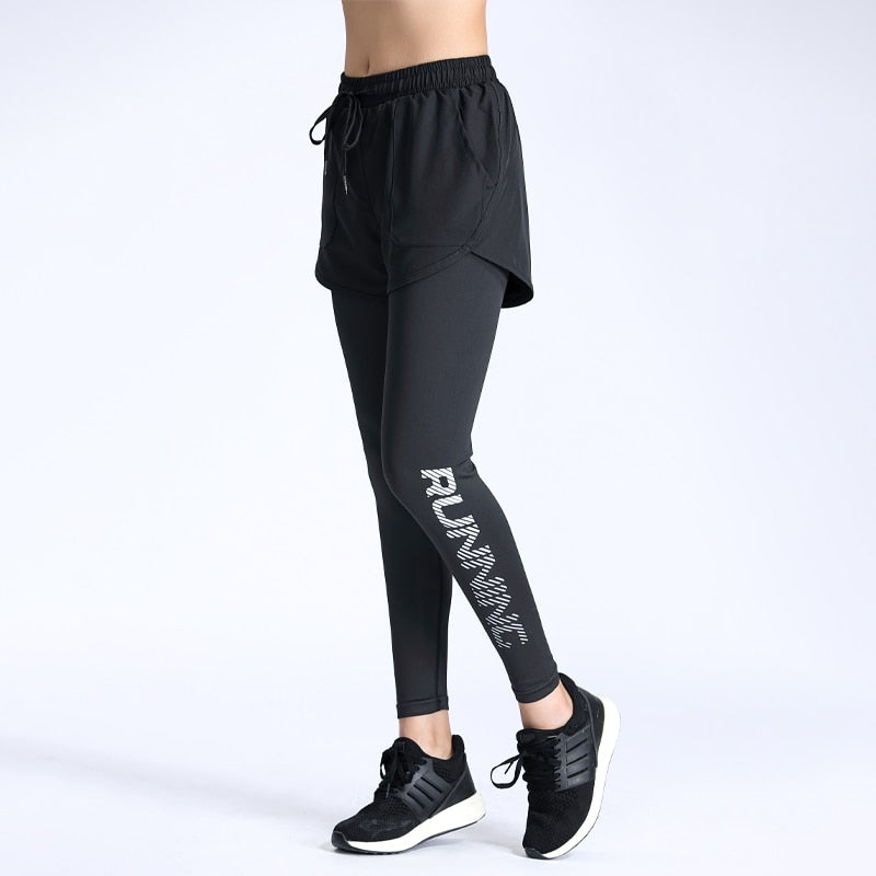 Women Running Trousers 2 In 1 Yoga Sports