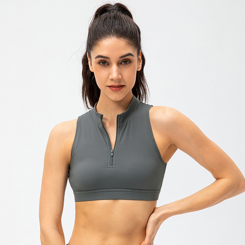 Clothing New Yoga Bra Zipper Fitness