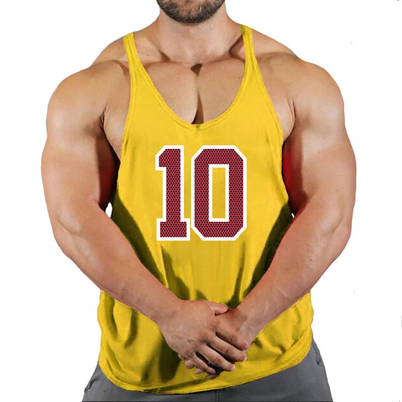Brand Gym Clothing Cotton Singlets