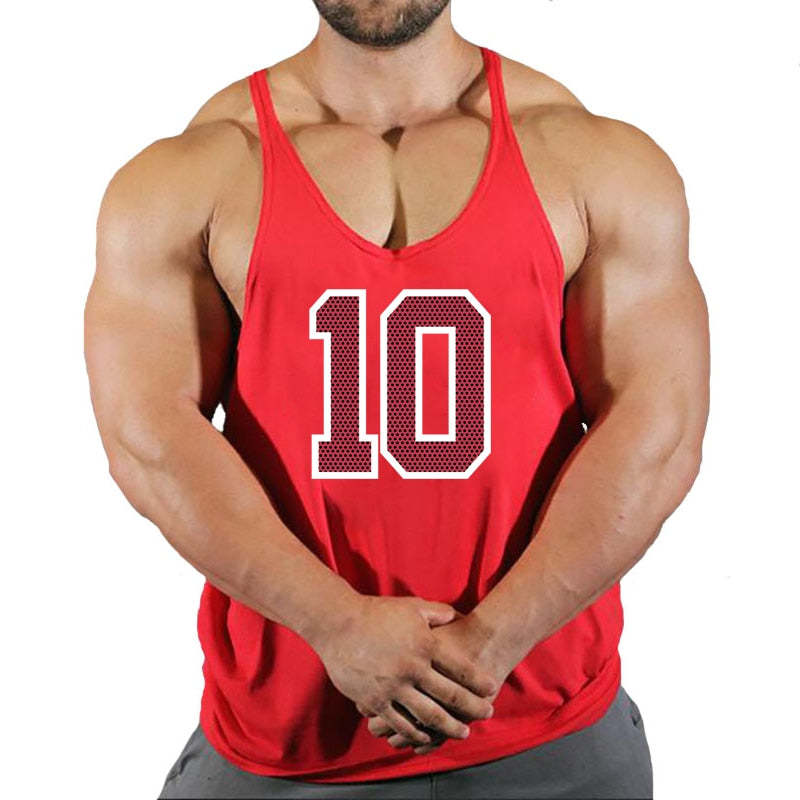 Brand Gym Clothing Cotton Singlets