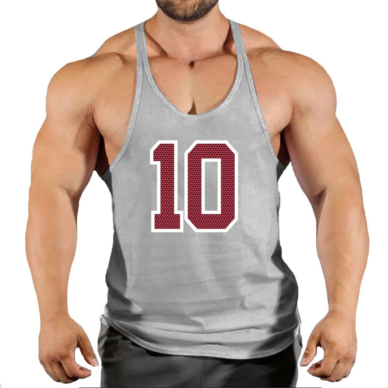 Brand Gym Clothing Cotton Singlets