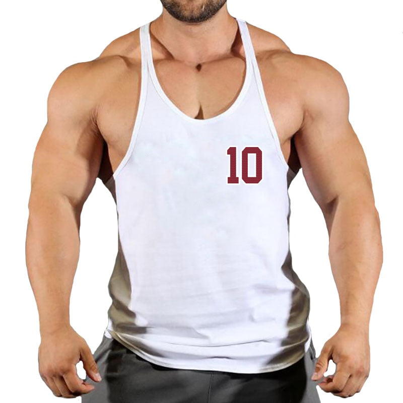 Brand Gym Clothing Cotton Singlets