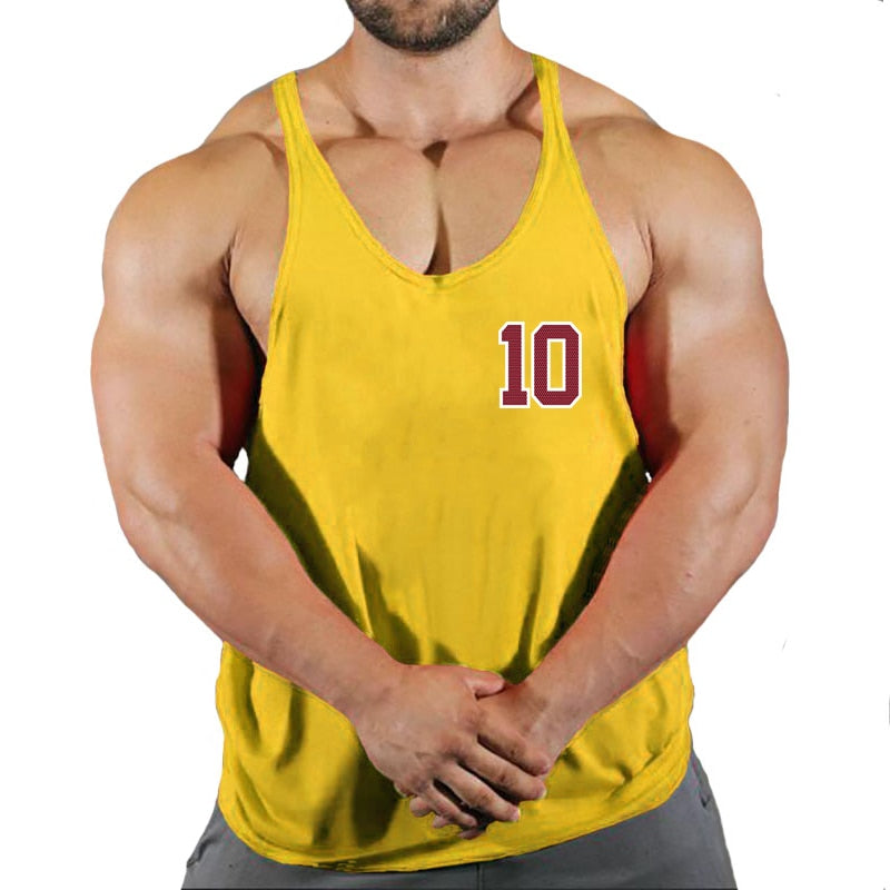 Brand Gym Clothing Cotton Singlets
