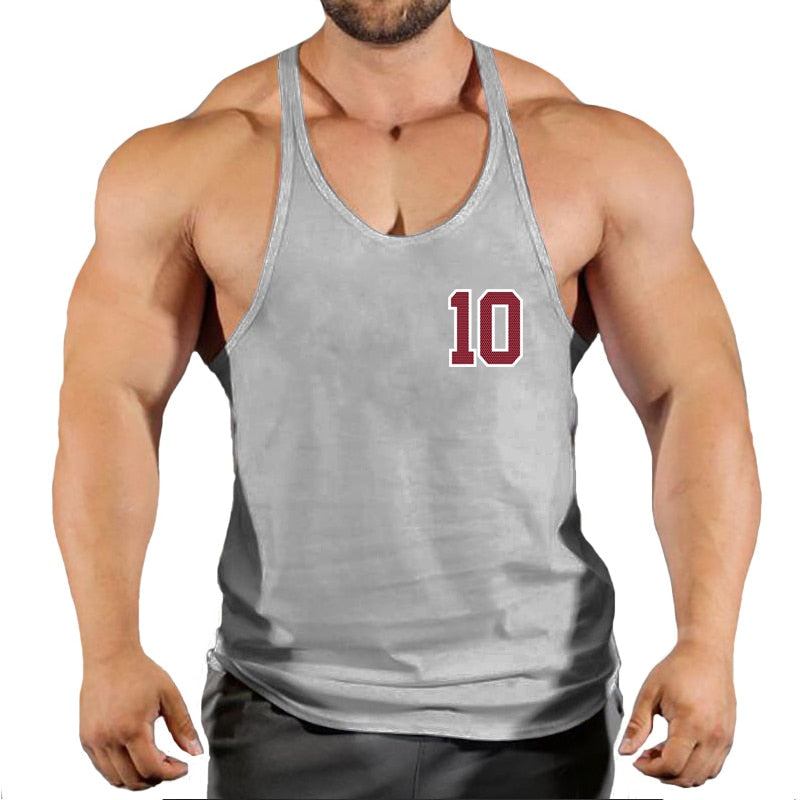Brand Gym Clothing Cotton Singlets
