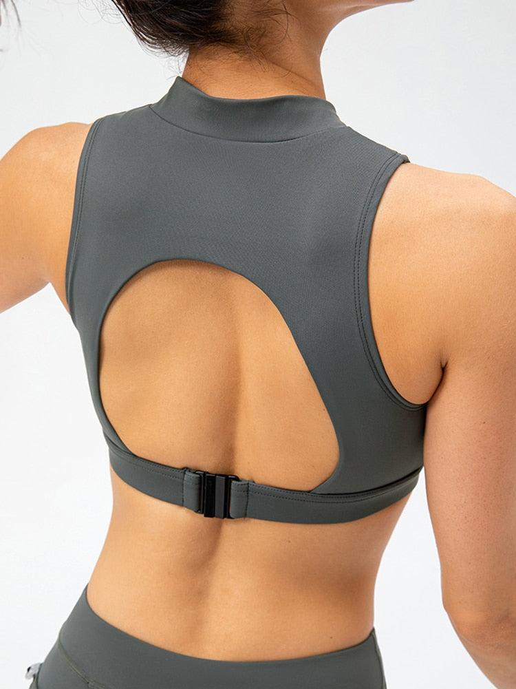 Clothing New Yoga Bra Zipper Fitness