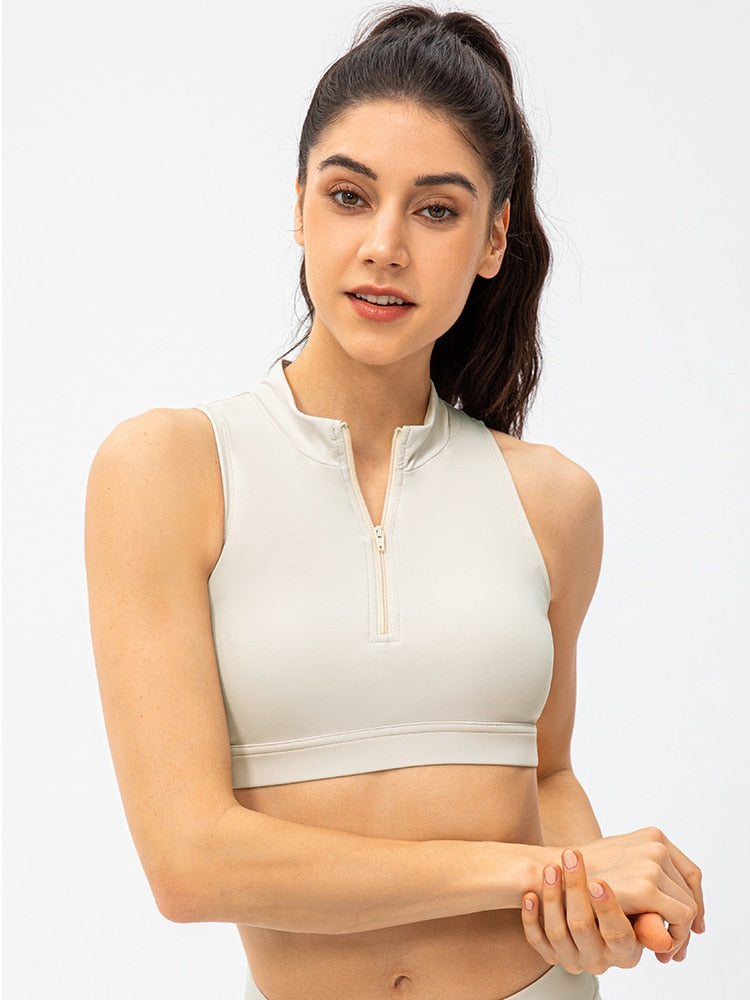 Clothing New Yoga Bra Zipper Fitness