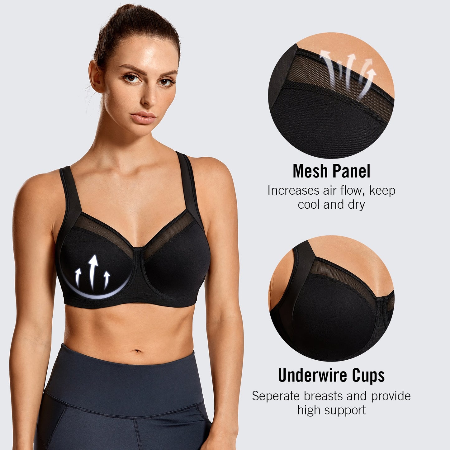 Sport Bras Women High Impact Non Padded