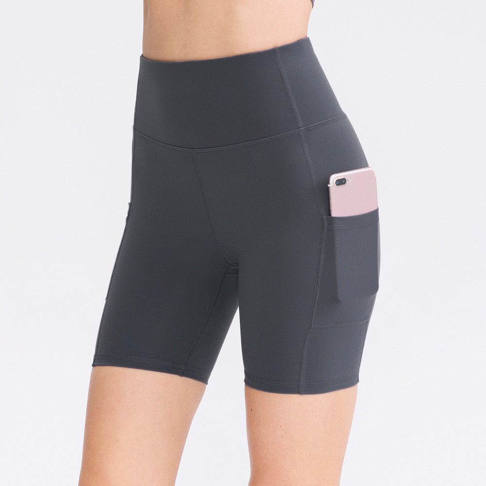 Women's Printed Yoga Shorts with Pockets