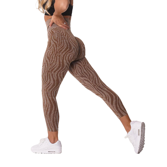 Zebra Pattern Seamless Leggings